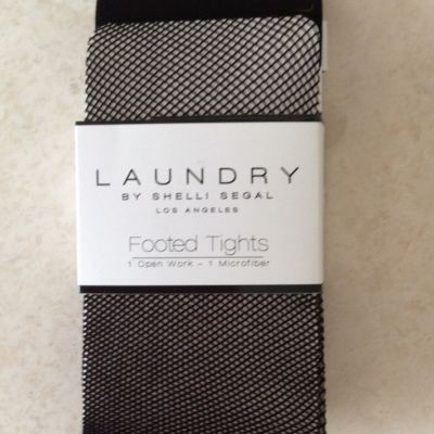 LAUNDRY By Shelli Segal Black Footed Tights Size S - 2 Pairs   (NWT - $30)